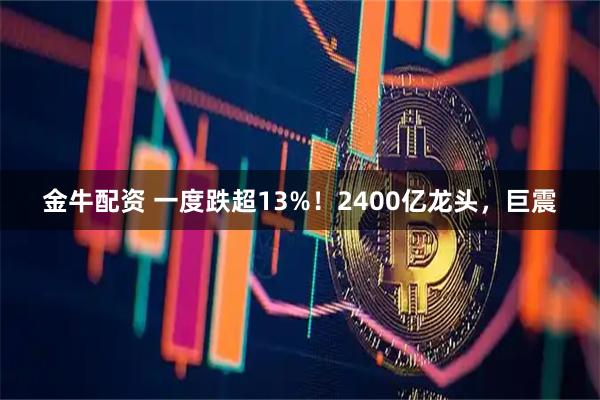 金牛配资 一度跌超13%！2400亿龙头，巨震